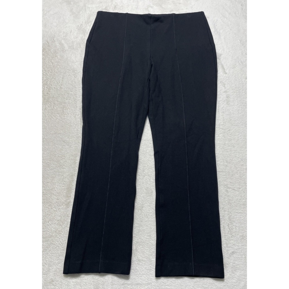 Chicos Dress Pants Women's Size 2R US 12 Black Pull On Stretch Tummy Control
